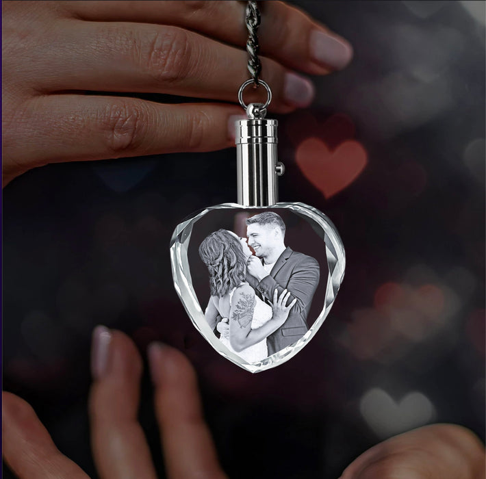 Large 2D Heart Keychain