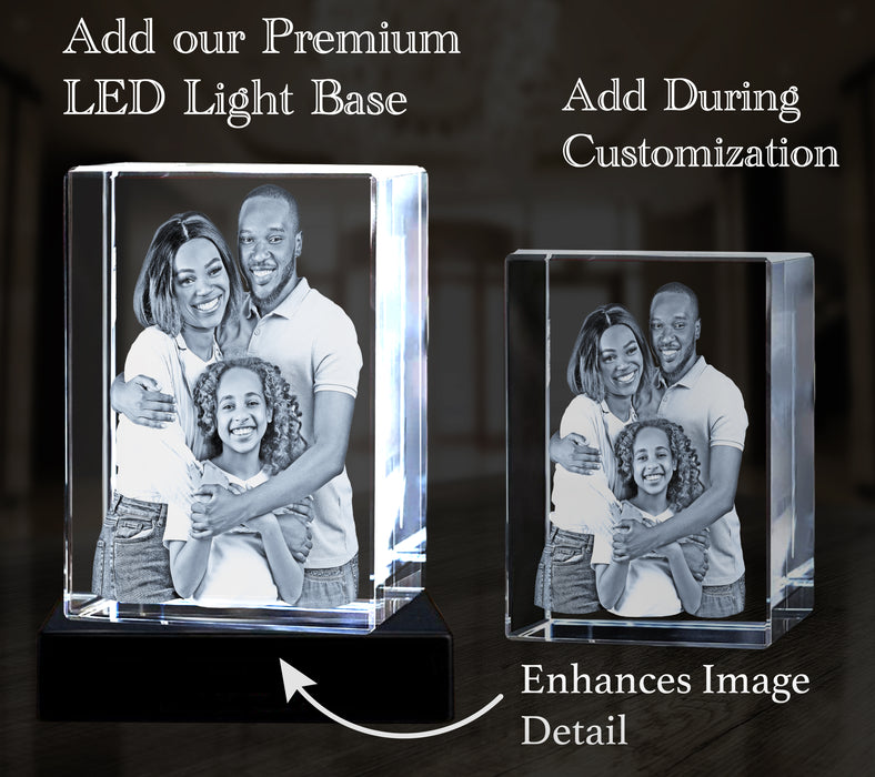 XL 3D Crystal Portrait 1-6 People